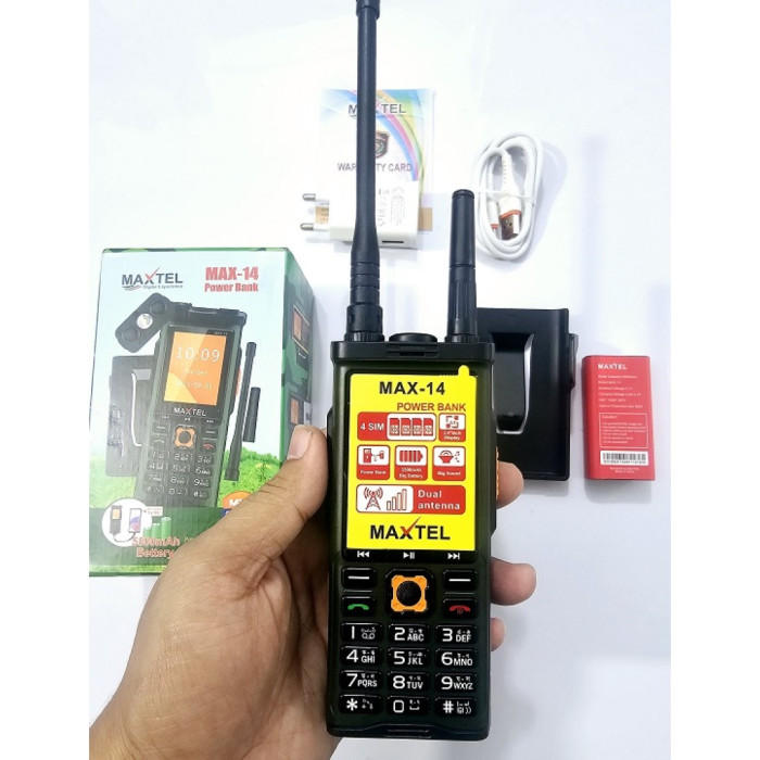 Maxtel Max-14 Antina Phone Power Bank 5500mAh Four Sim
